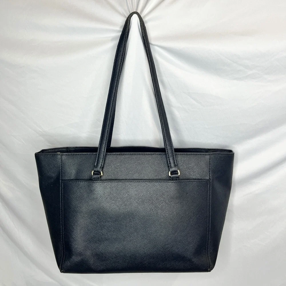 Tory Burch Tote Bag Black Saffiano Leather Shoulder Bag‎ Work Travel